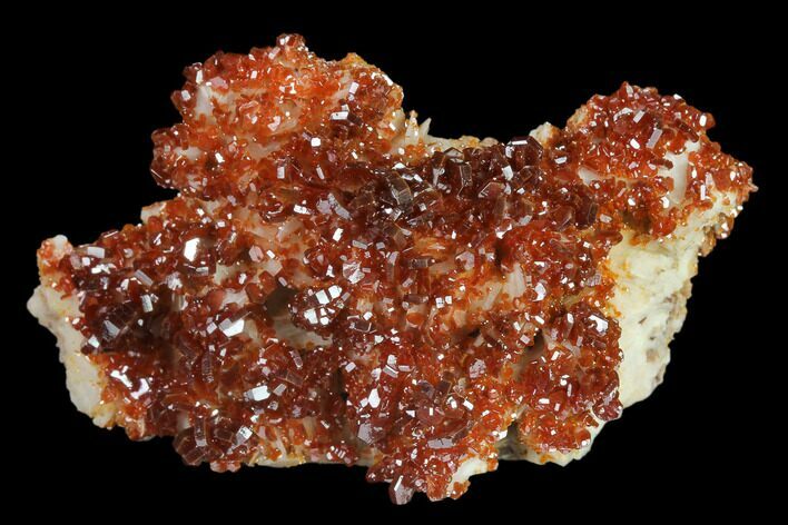 Ruby Red Vanadinite Crystals on Barite - Morocco #134680